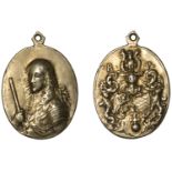 Prince Rupert, 1645, a silver-gilt medal or military reward, unsigned [by T. Rawlins (?)], h...