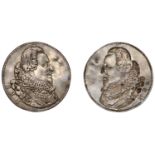 Charles I, English Coronation, 1626, an embossed uniface silver clichÃ© by N. Briot, bust rig...