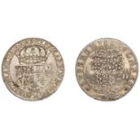 Tribute to Henrietta Maria of Bourbon, 1628, a silver medal by N. Briot, conjoined shields o...