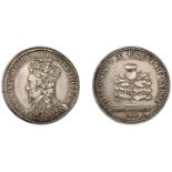 Charles I, Scottish Coronation, 1633, a struck silver medal by N. Briot, crowned bust left,...