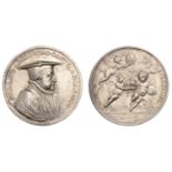 Archbishop Laud Executed, 1644/5, a silver medal by J. Roettiers [struck c. 1680], bust righ...