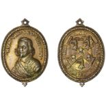 Sir Richard Brown(e), 1st Baronet of London, 1644, a cast and chased silver-gilt military re...