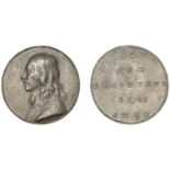 Sir Charles Erskine of Alva, 1647, a pewter medal by A. Simon, bust left, wearing buttoned d...