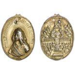 Edward Montagu, 2nd Earl of Manchester, 1643, a cast and chased silver-gilt military reward,...