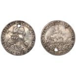 Dominion of the Sea, 1630, a cast and chased silver medal by N. Briot, similar to last, 27mm...