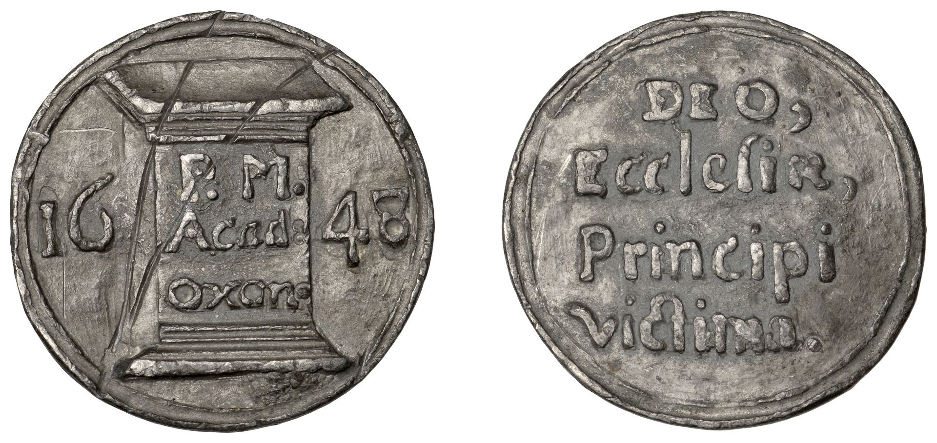 The Oxford Memorial, 1648, a cast lead medal, unsigned, similar, 29mm (Platt I, p.266, type...