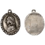 General Rossiter, 1646 or later, a small oval uniface cast and chased silver medal or milita...