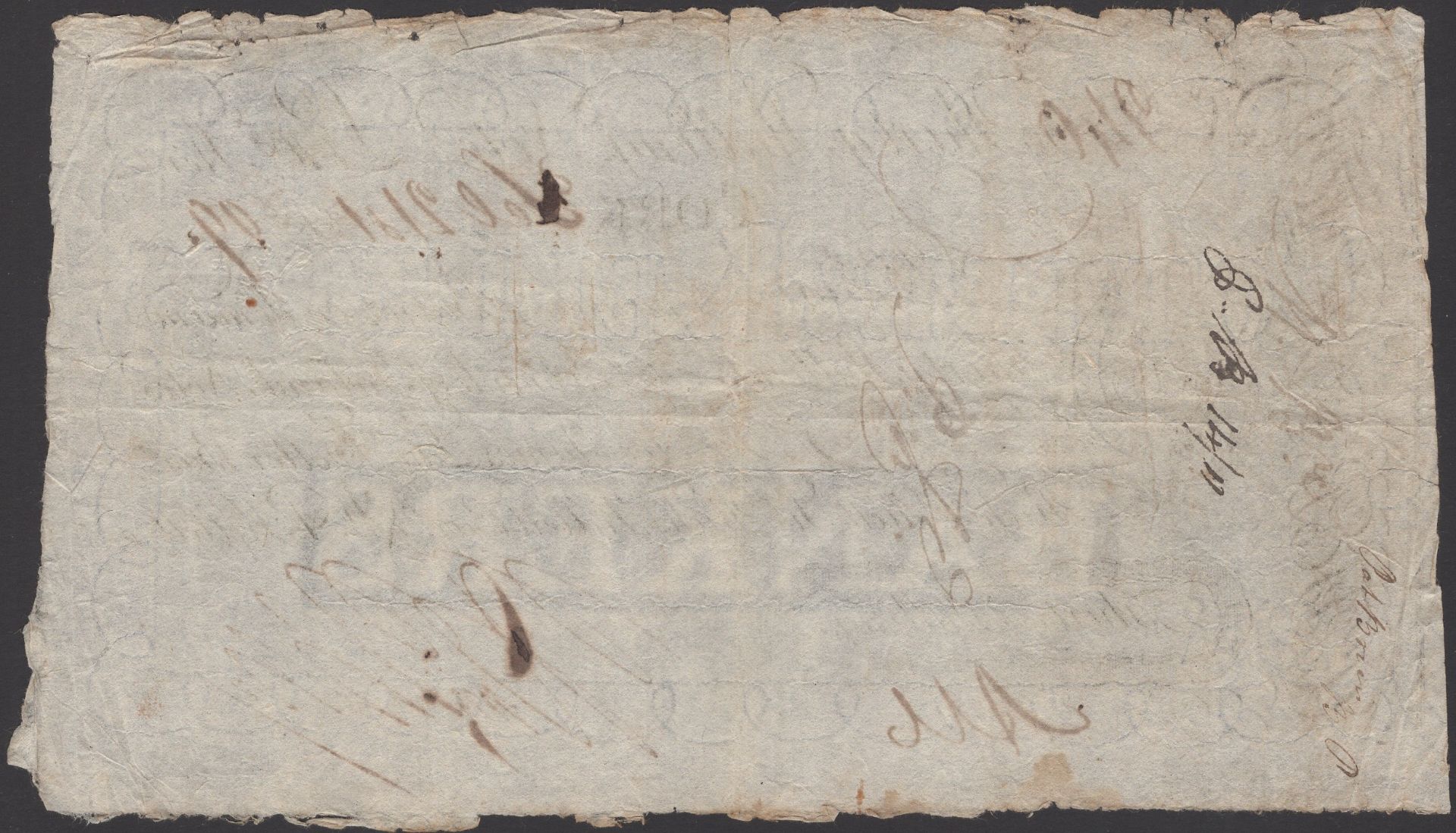 Cork Bank, for Cotter, Kelletts, 30 shillings, 21 February 1809, serial number 240, fine and... - Image 2 of 2