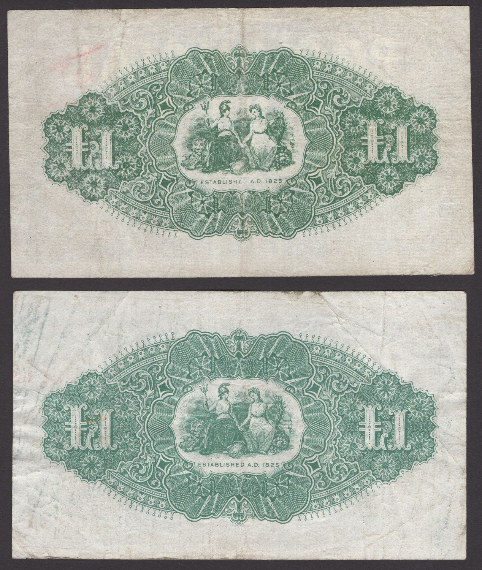 Provincial Bank of Ireland Ltd, Â£1, 1 July 1940, serial number N/F 137497, also Â£1, 1 Decemb... - Bild 2 aus 2