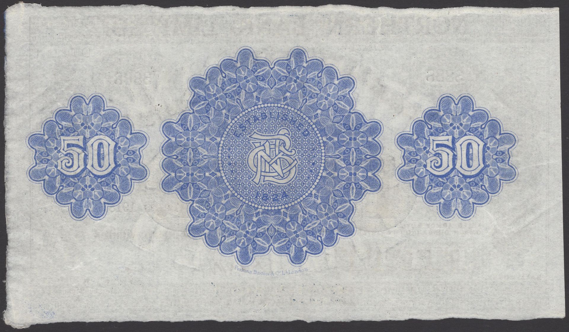 Northern Bank Limited, Â£50, 25 April 1918 (1929), serial number 3888, Craig signature, blue-... - Bild 2 aus 2