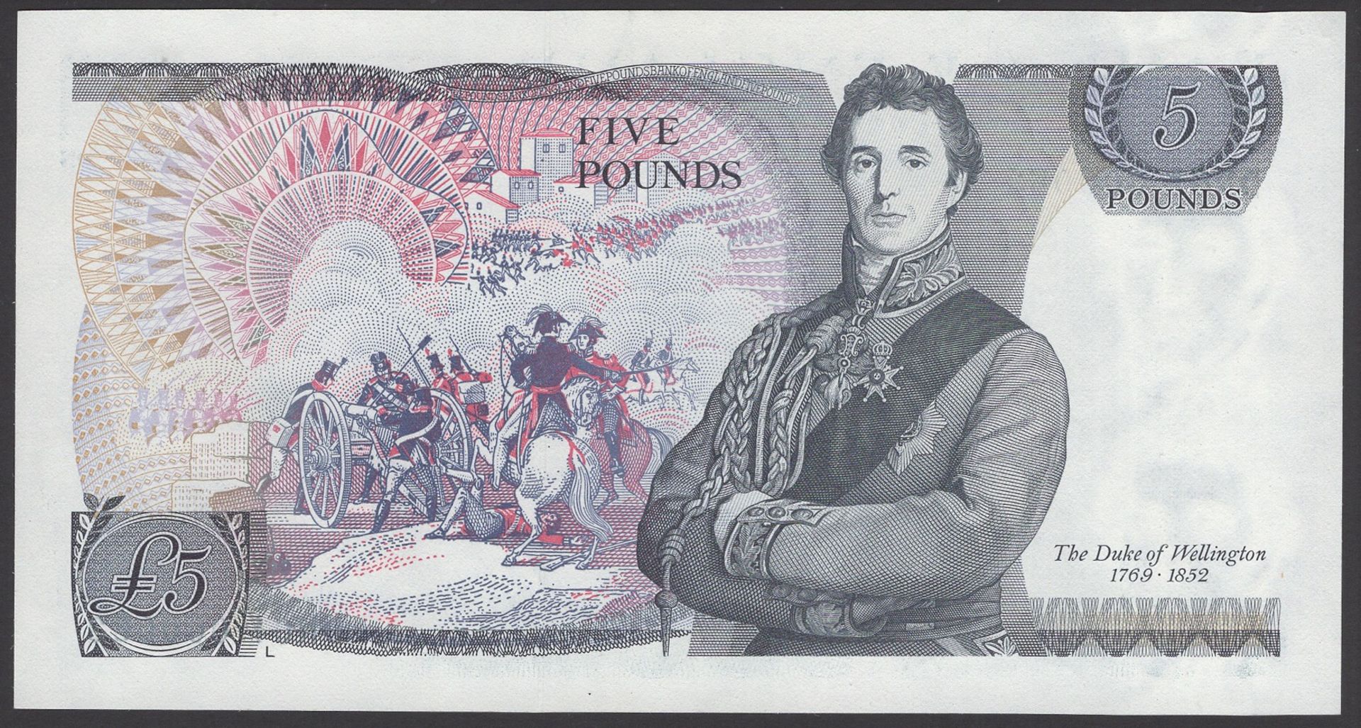 Bank of England, David H. F. Somerset, Â£5, 1980, serial number DN01 000053, about uncirculat... - Image 2 of 2