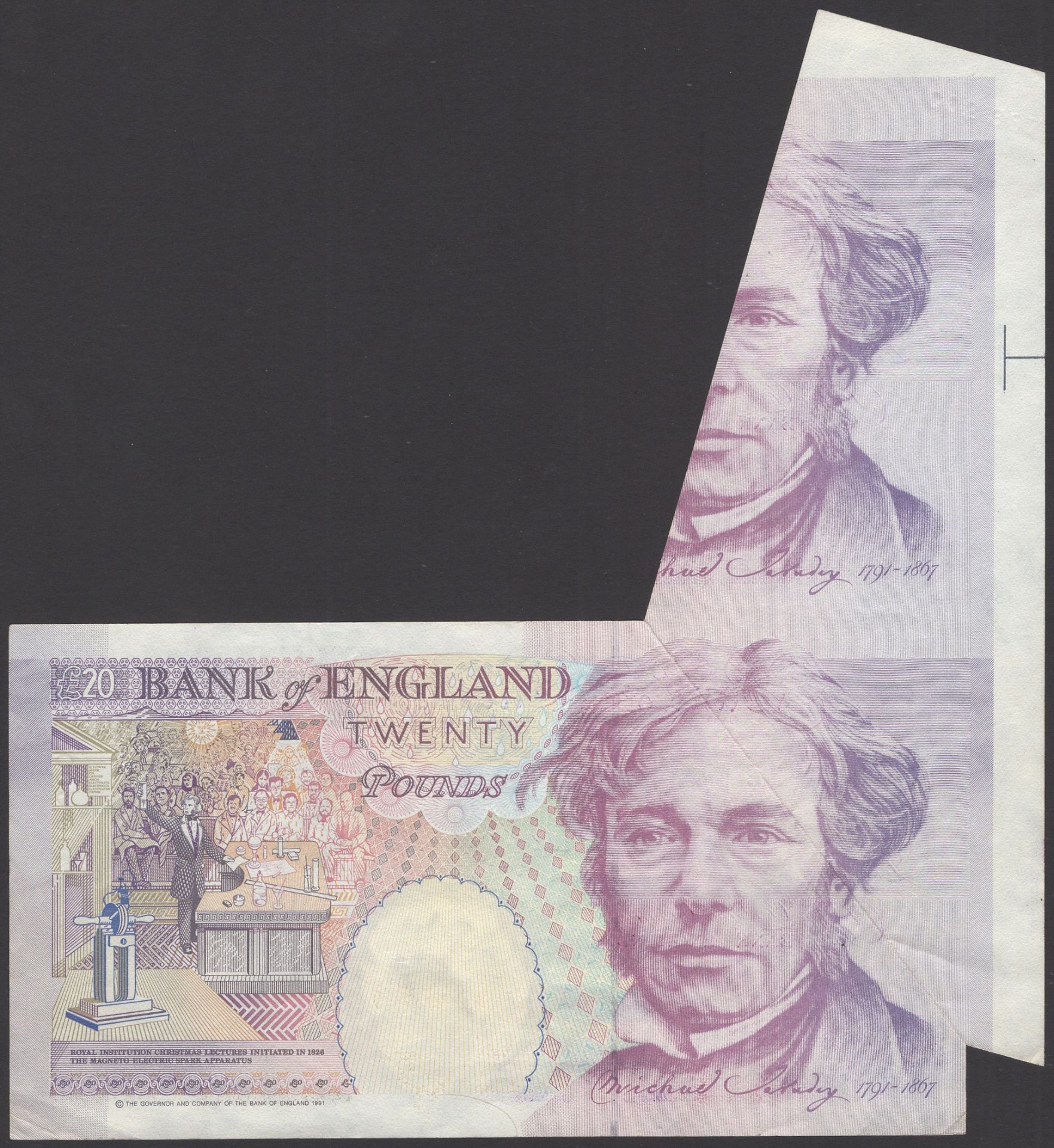 ERROR: Bank of England, George M. Gill, Â£20, 5 June 1991, serial number C02 337372, Megalodo... - Image 2 of 2