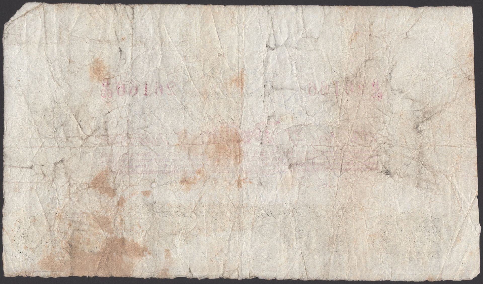 Bank of Ireland, Â£1, 27 June 1891, serial number B/66 26166, printed Vereker signature, nice... - Image 2 of 2