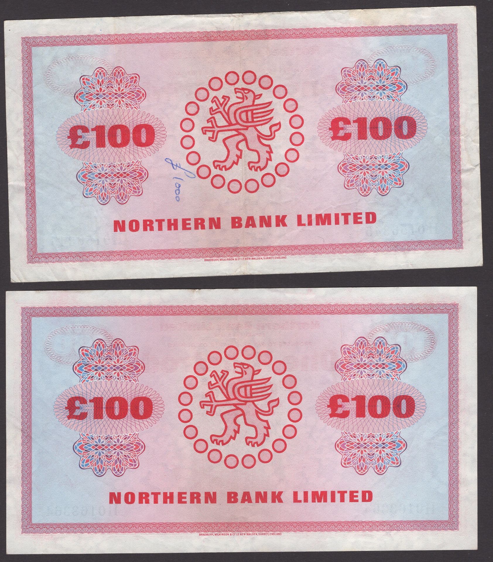 Northern Bank Limited, Â£10, 1 July 1970, serial number E0132879, Wilson signature, Â£5, 1976,... - Bild 2 aus 4