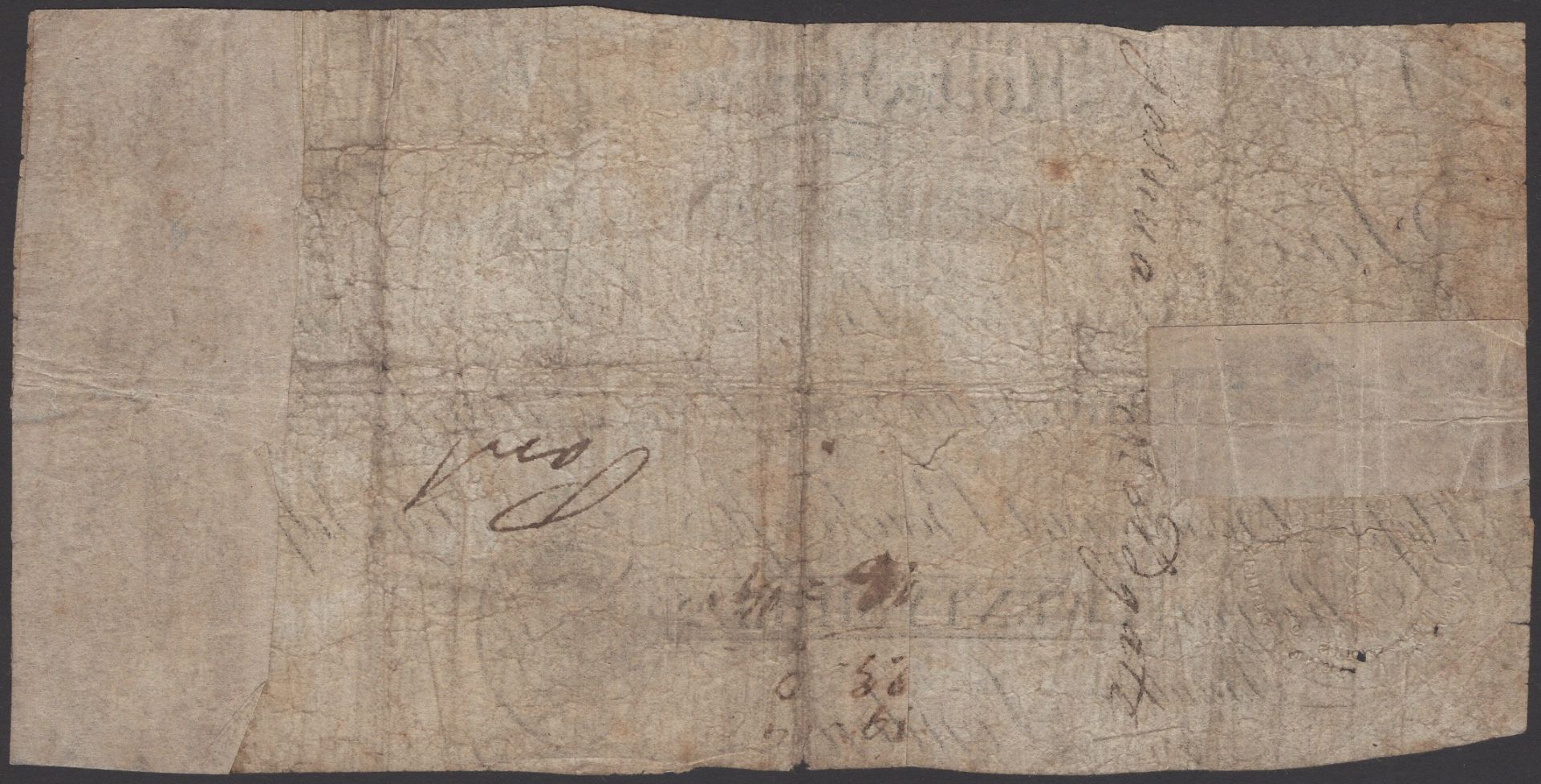 Holt House, Derbyshire, for Self & Compy, Â£1, 27 October 1800, serial number a9/03, D. Dakey... - Image 2 of 2