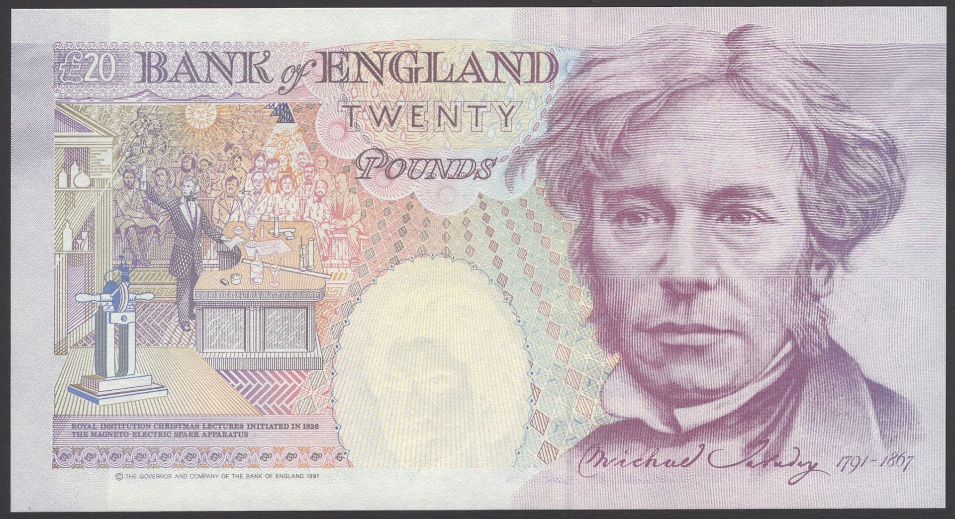 Bank of England, George M. Gill, Â£20, 5 June 1991, serial number A01 000068, fresh and origi... - Image 2 of 2