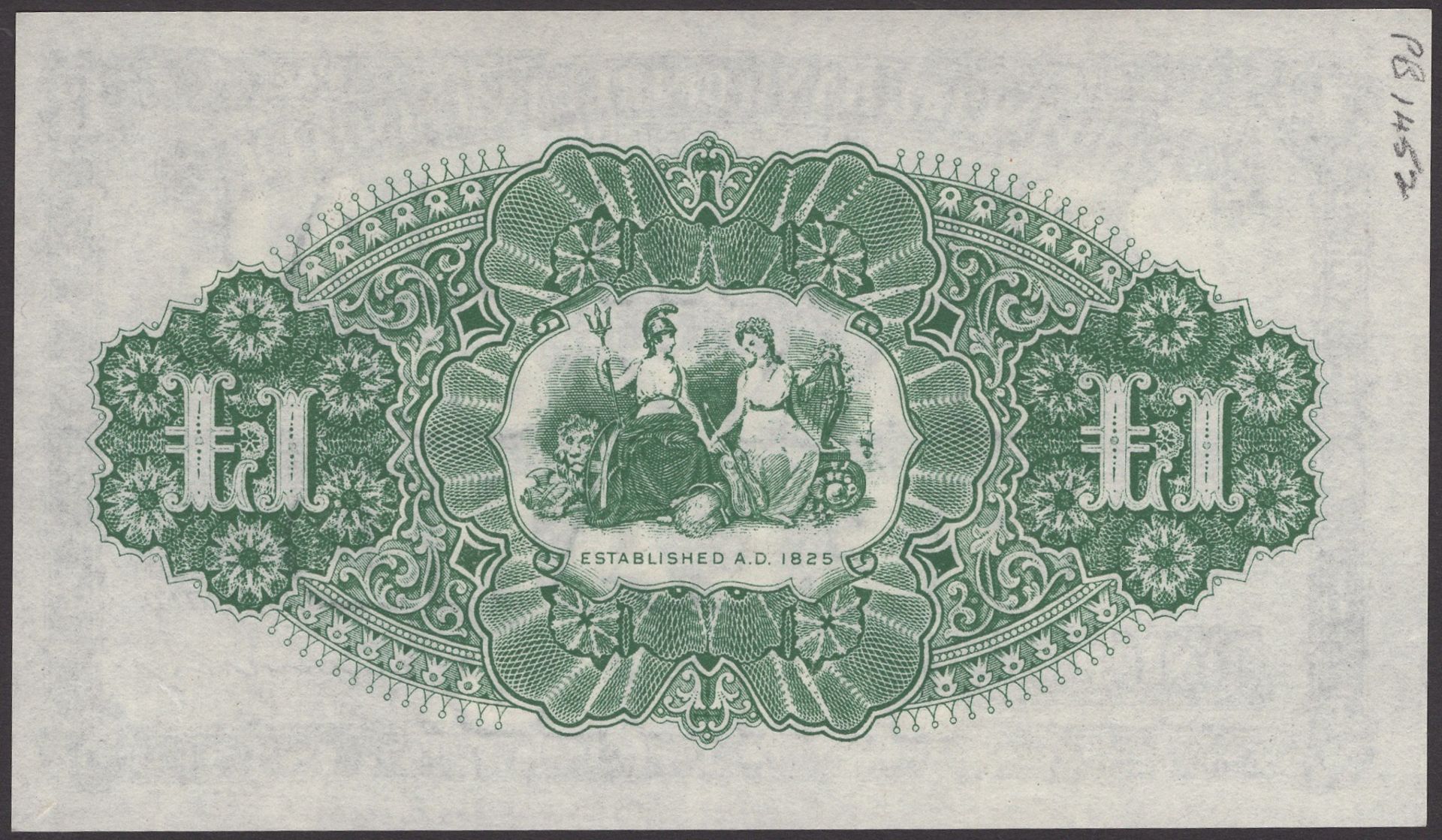 Provincial Bank of Ireland Ltd, proof Â£1, 1 May 1946, prefix N/J, no serial number, Kennedy... - Bild 2 aus 2