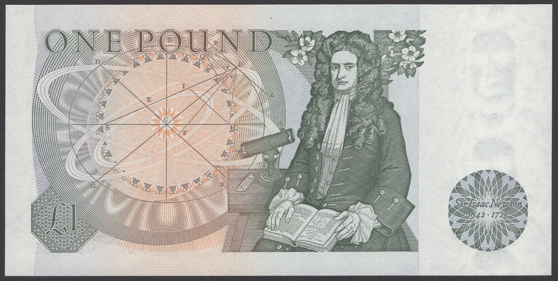 Bank of England, John B. Page, Â£1, 9 February 1978, serial number A01 000107, uncirculated a... - Image 2 of 2