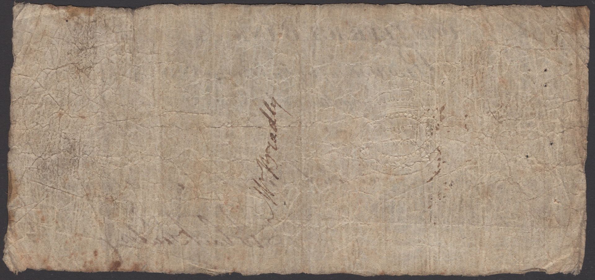 Pontefract Bank, for John Seaton, Sons & Foster, 1 Guinea, 1 July 1809, serial number L48, J... - Image 2 of 2