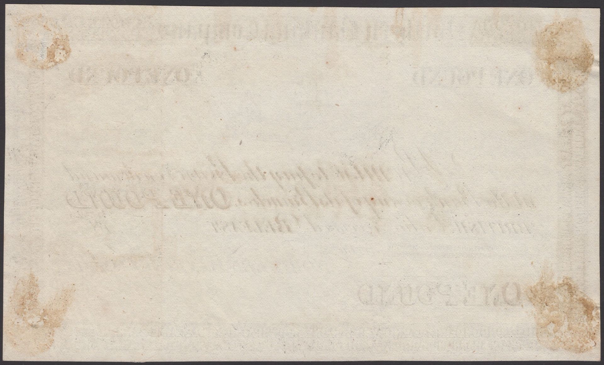 Northern Banking Company, proof Â£1 on paper, 18- (c.1873), no signature or serial number, 42... - Image 2 of 2