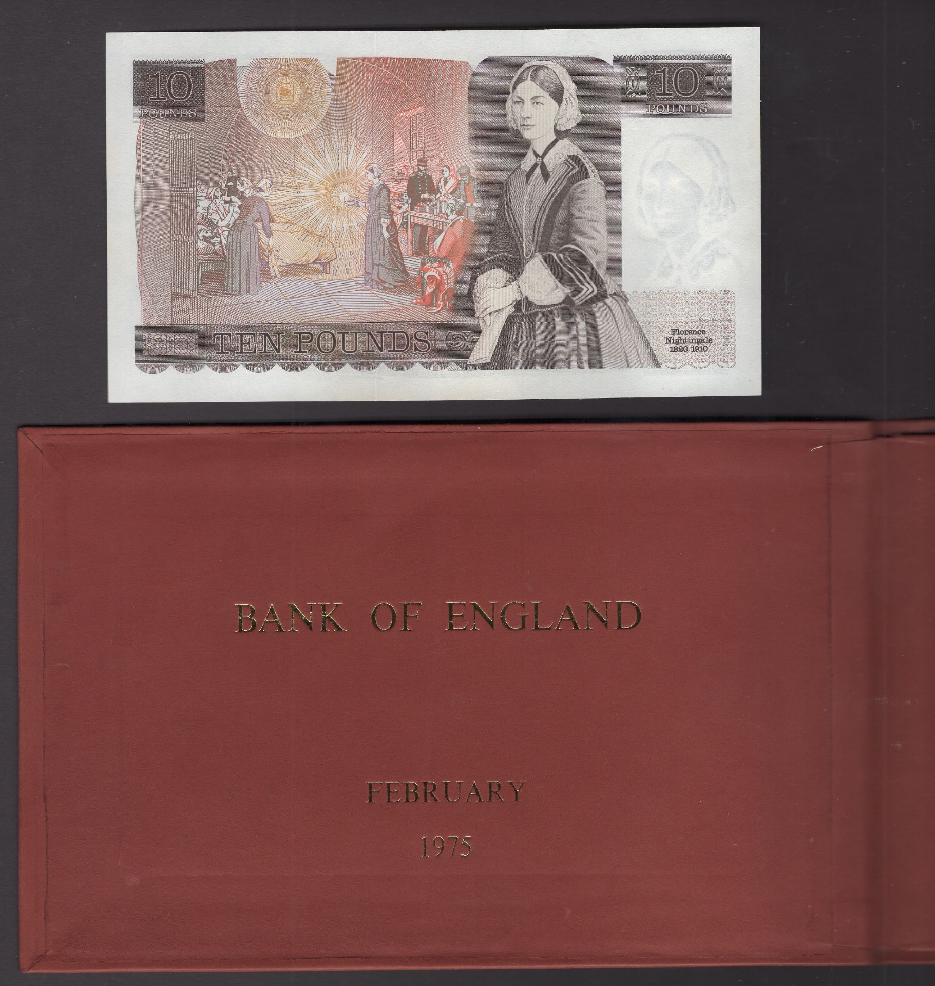 Bank of England, John B. Page, Â£10, 20 February 1975, serial number A01 000010, the note is... - Image 2 of 2