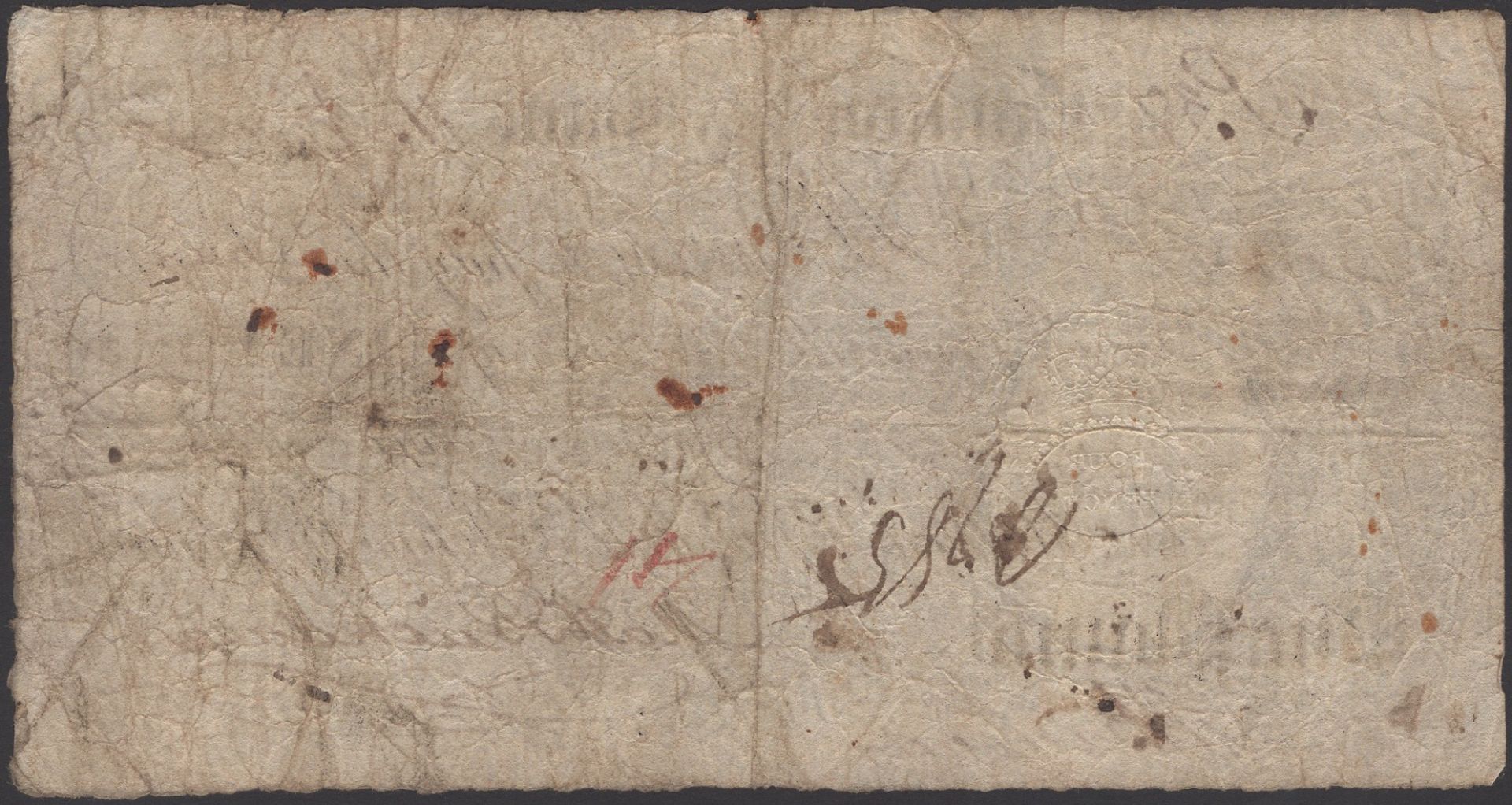 Taunton Bank, for Matthew Brickdale & John Brickdale, Â£1, 11 November 1814, serial number P3... - Image 2 of 2