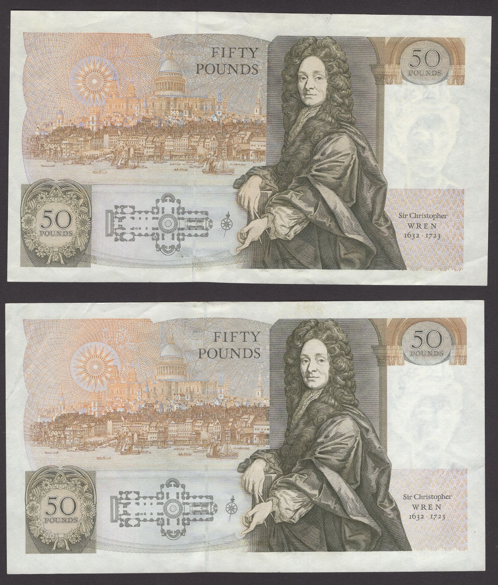 Bank of England, George M. Gill, Â£50, 1988, serial number D50 890682, G.Kentfield, Â£50, 1991... - Image 2 of 2