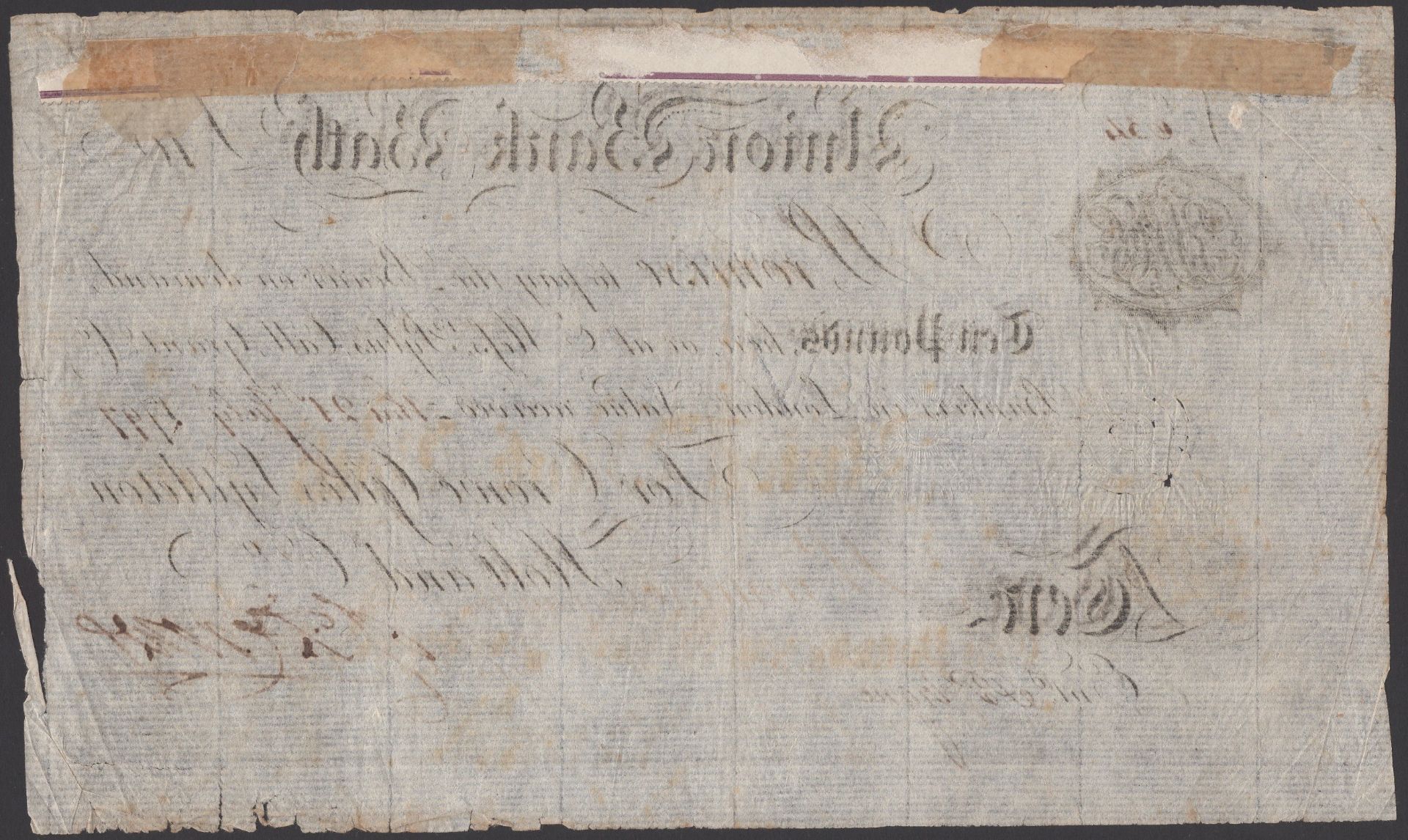 Union Bank, Bath, for Crowe, Giles, Lyttleton, Holt & Co., Â£10, 21 July 1797, serial number... - Image 2 of 2