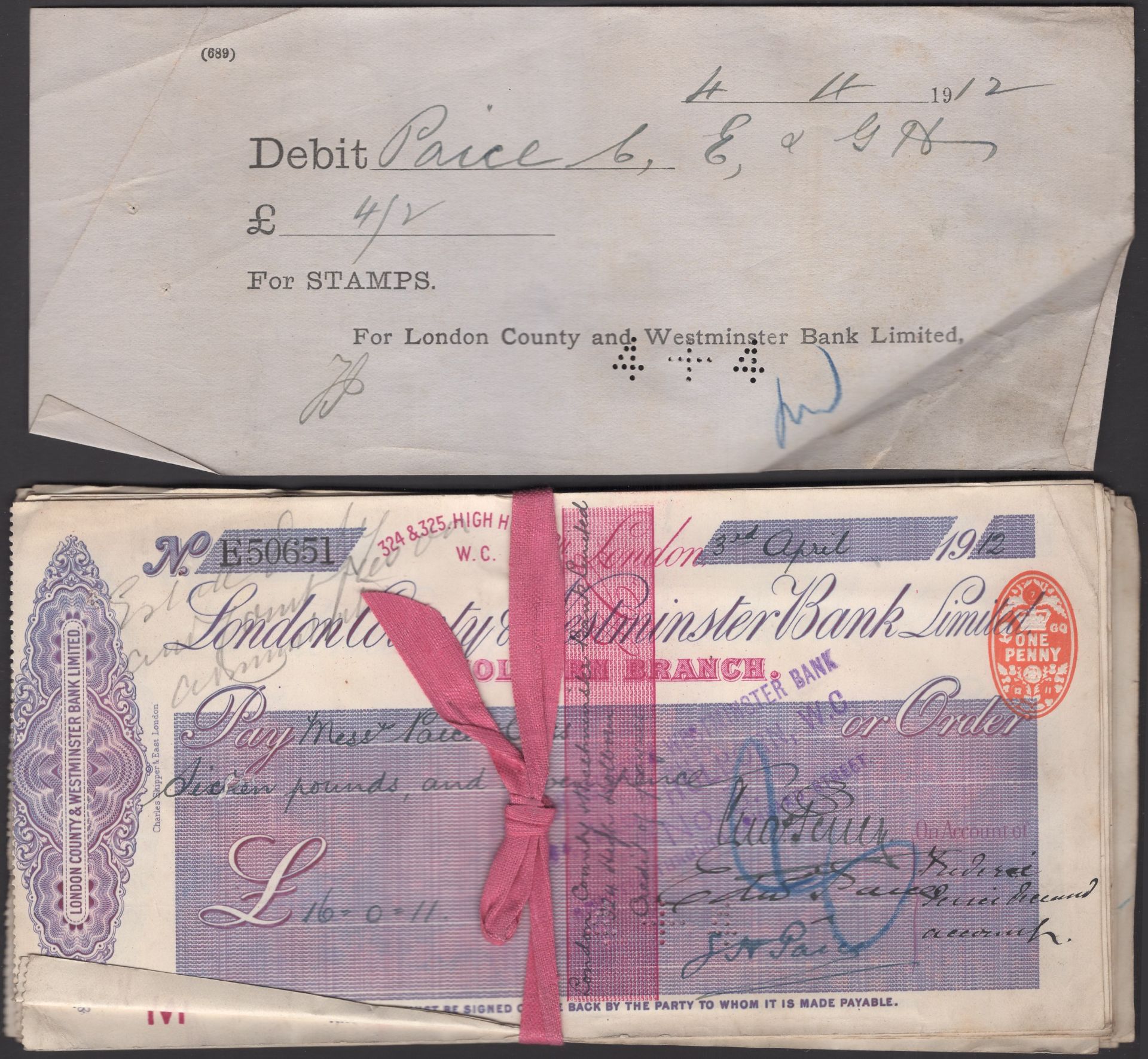 A Miscellaneous Lot comprising Bank of England annuities (2), 1834, 1835, a group of London... - Image 4 of 4