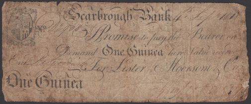 Scarbrough Bank, for Lister, Moorsom & Co., 1 Guinea, 4 September 1818, serial number D2908,...