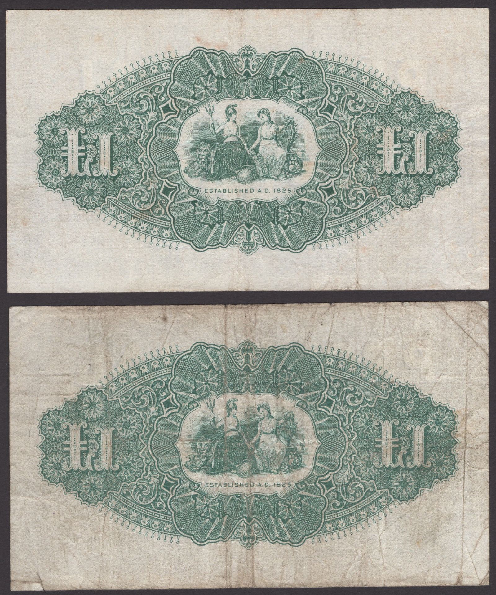 Provincial Bank of Ireland Ltd, Â£1, 1 May 1939, serial number N/E 111175, also Â£1, 1 Novemb... - Bild 2 aus 2