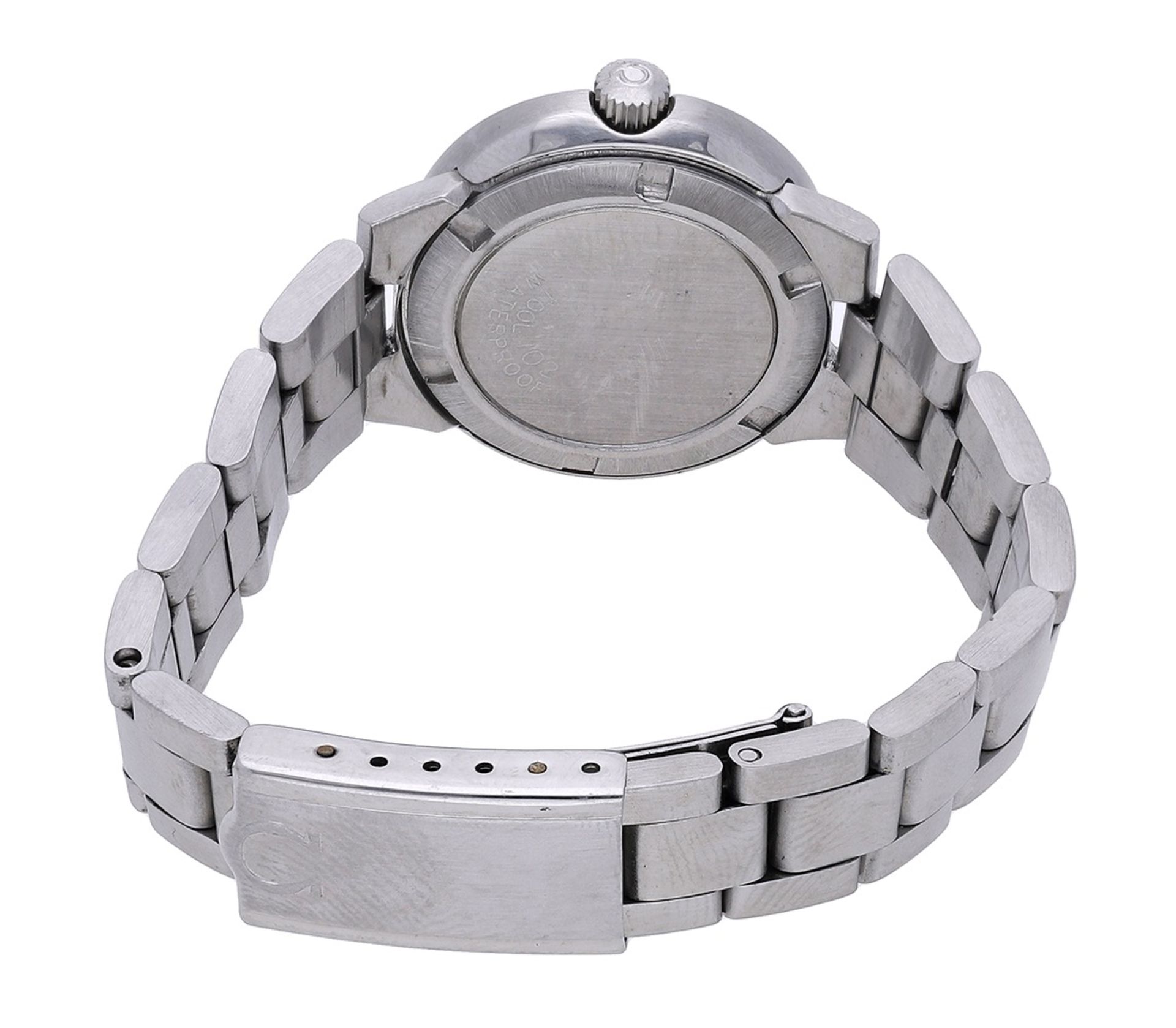 Omega. A lady's elliptical stainless steel automatic bracelet watch, Dynamic, circa 1970. M... - Image 2 of 3