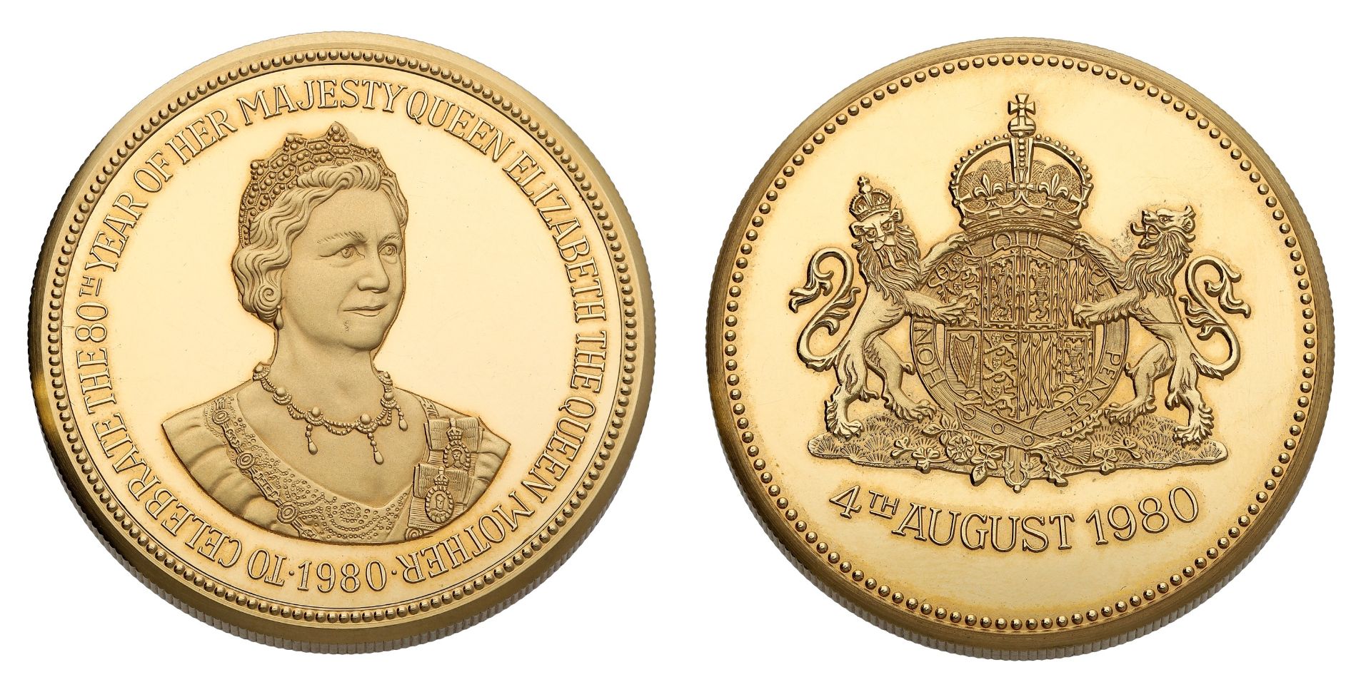 Of Royal Interest: Garrard. A gold commemorative coin watch, commemorating the 80th birthday... - Image 2 of 5