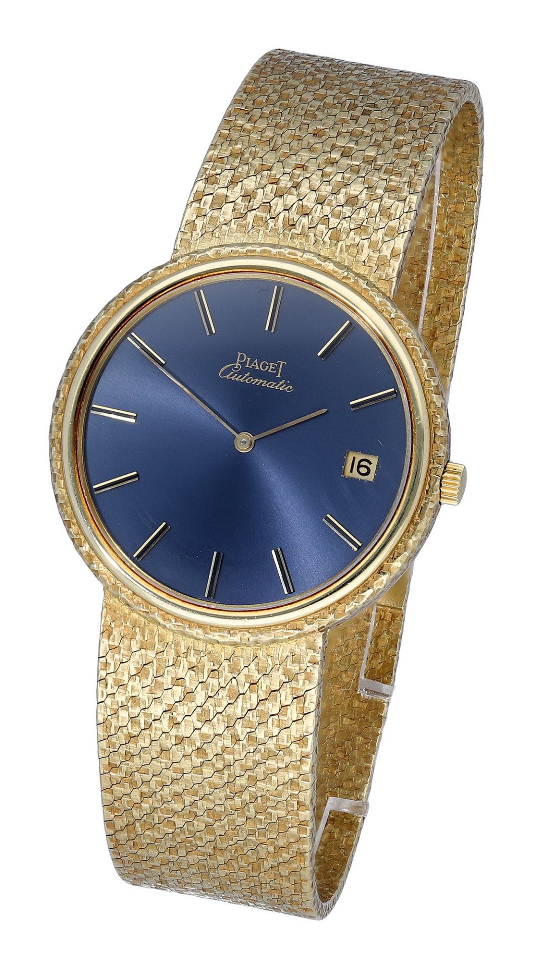 Piaget. A gold automatic bracelet watch with date, Ref. 13332, circa 1976. Movement: cal. 1...