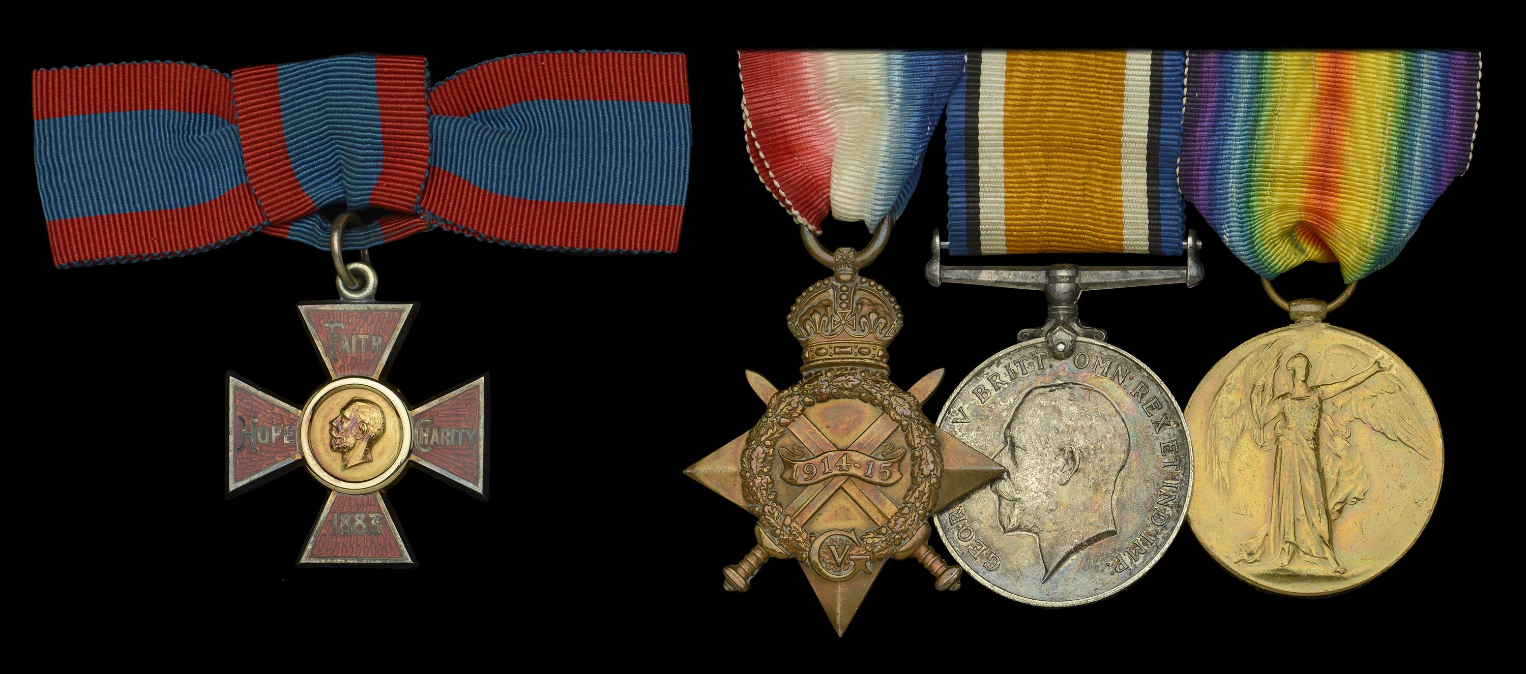 A Great War 'Western Front' R.R.C. group of four awarded to Sister Miss Isabel G. Eveleigh,...