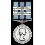 Royal Observer Corps Medal, E.II.R., 2nd issue, with Second and Third Award Bars (Leading Ob...