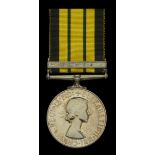 Africa General Service 1902-56, 1 clasp, Kenya (22386479 Pte. K. J. W. Watts. Buffs.) extrem...