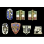 German Associates Second World War Lapel Pin Badges 7 Fascist Italian lapel pin badges, 6 d...