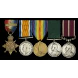 A scarce Great War Naval M.S.M. group of five awarded to Leading Seaman T. H. North, Hawke B...