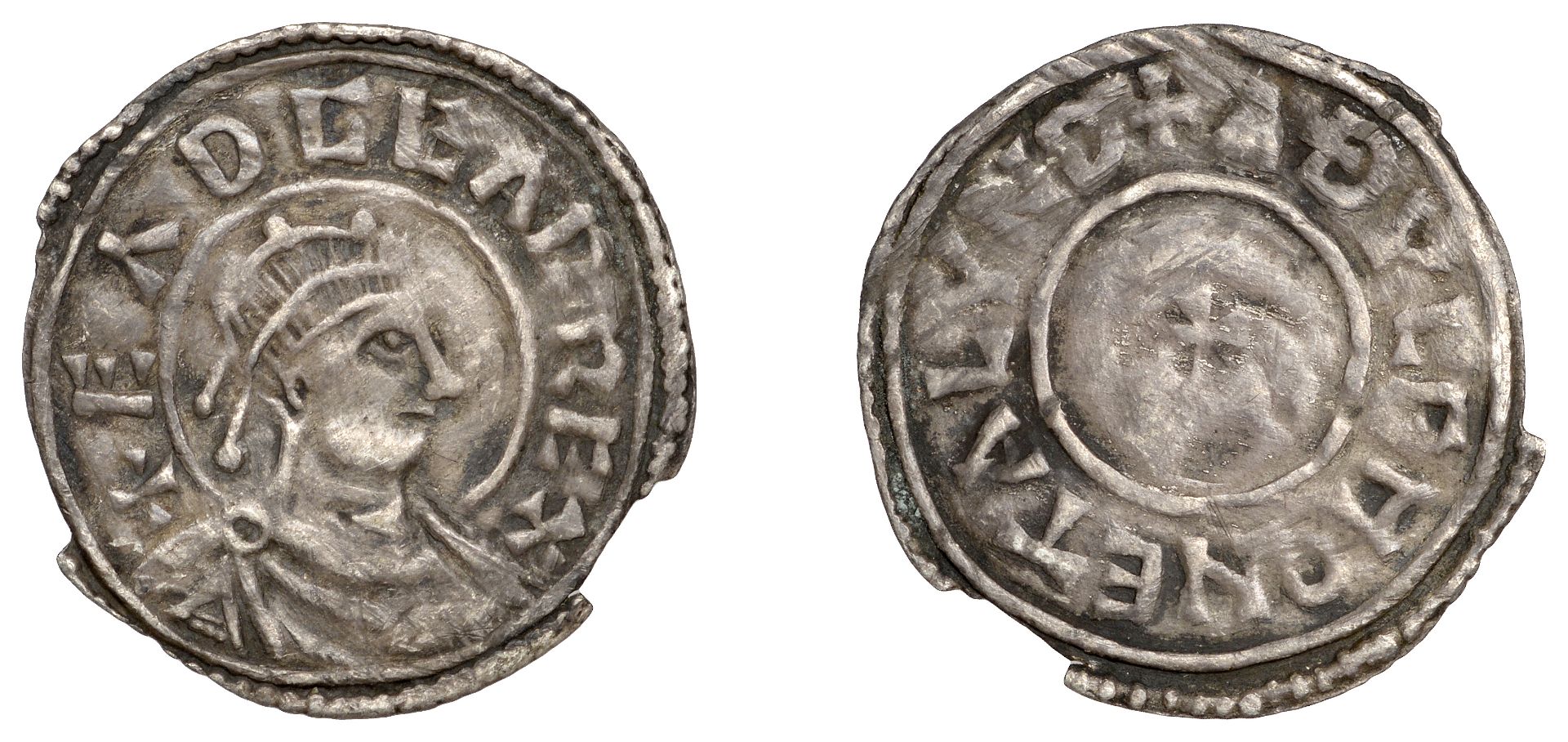 Eadgar (959-975), Penny, Crowned Bust type [BMC v], London, Athulf, eadgar rex, crowned and...