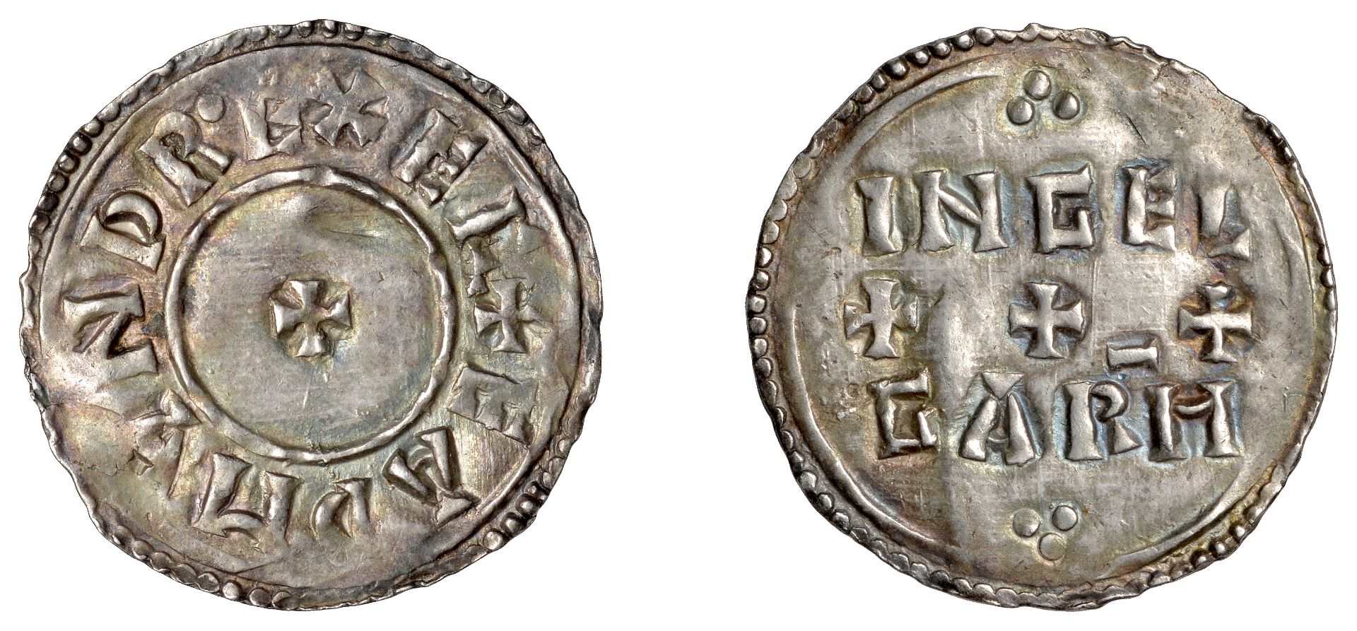 Eadmund (939-946), Penny, Two Line type [HT 1, York], Ingelgar, eadmvnd r.ex ef, small cross...