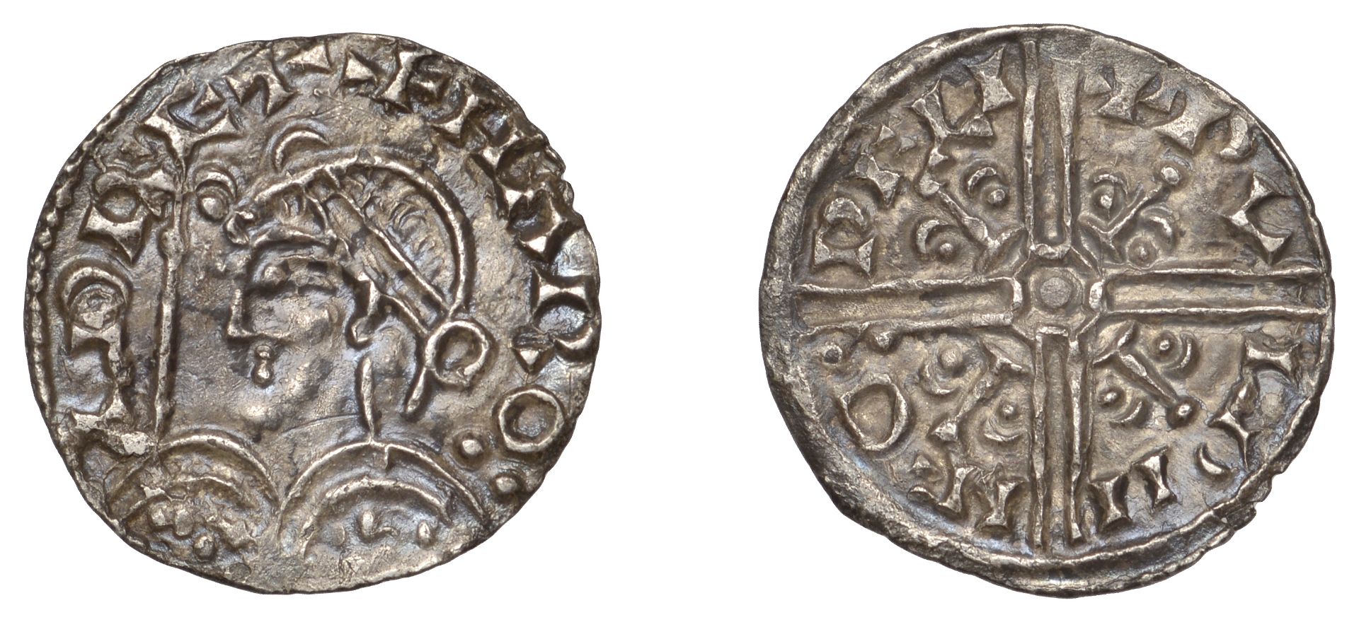 Harold I (1035-1040), Penny, Long Cross and Fleur-de-lis type [BMC v], Wallingford, Wulfwine...