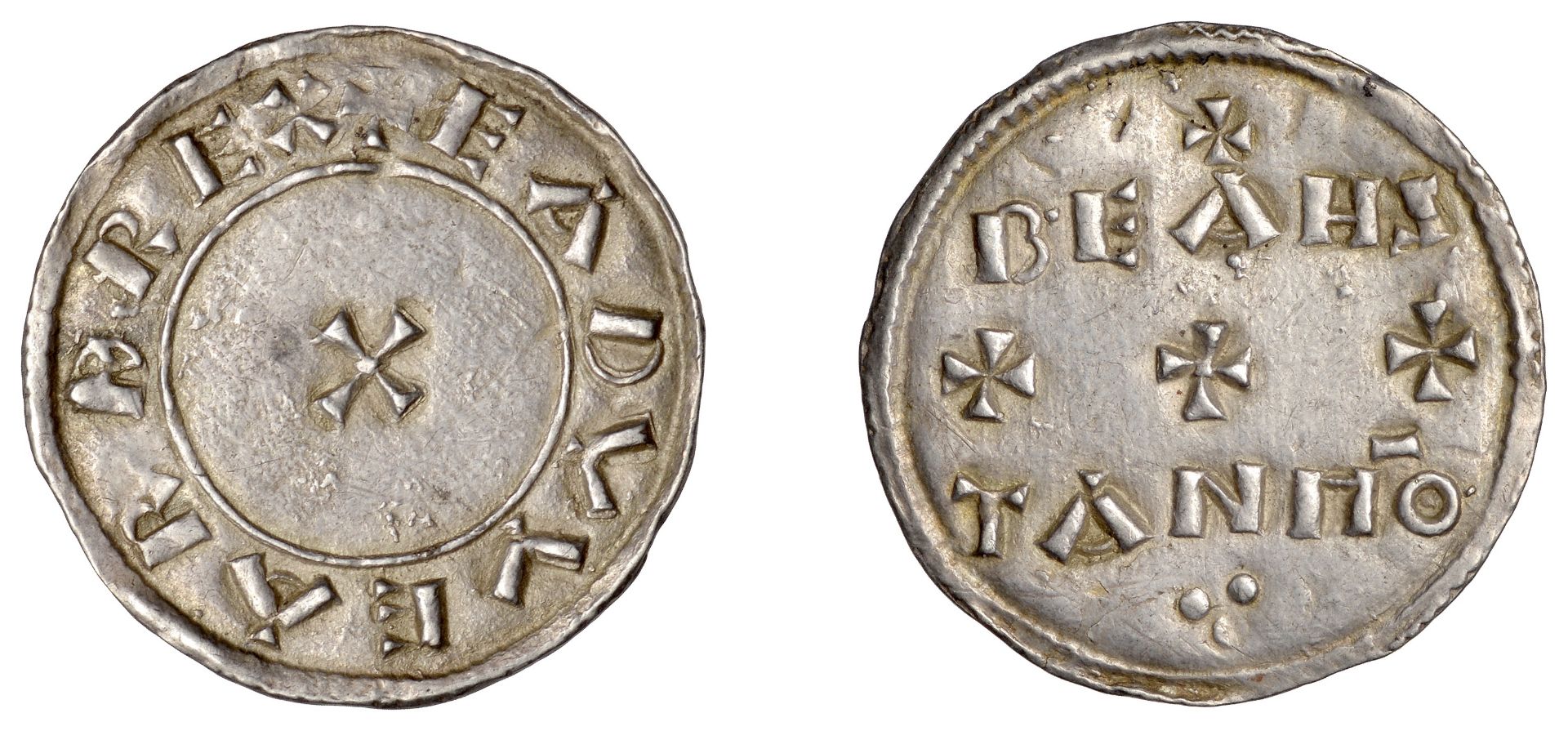 Kings of Wessex, Edward the Elder, Penny, Two Line type [HCT 1, late Winchester dies], Beags...