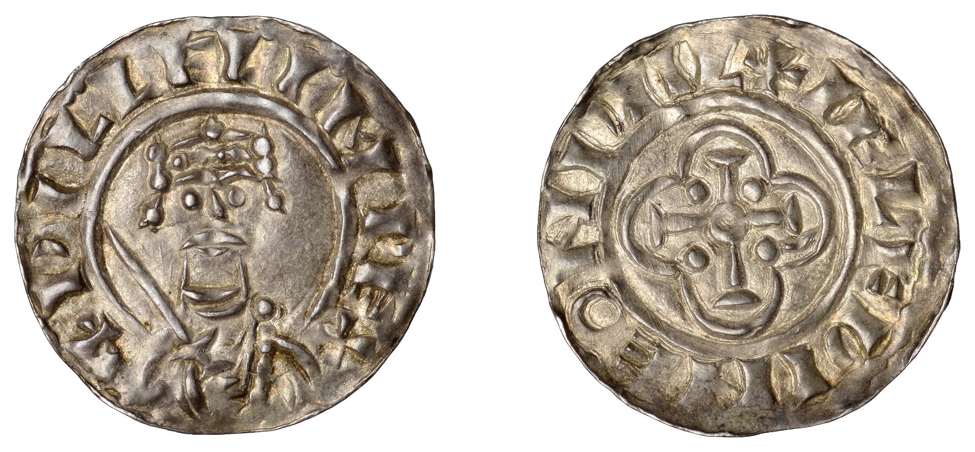 William II (1087-1100), Penny, Cross in Quatrefoil type [BMC ii], Wallingford, Ã†lfwine, ielf...