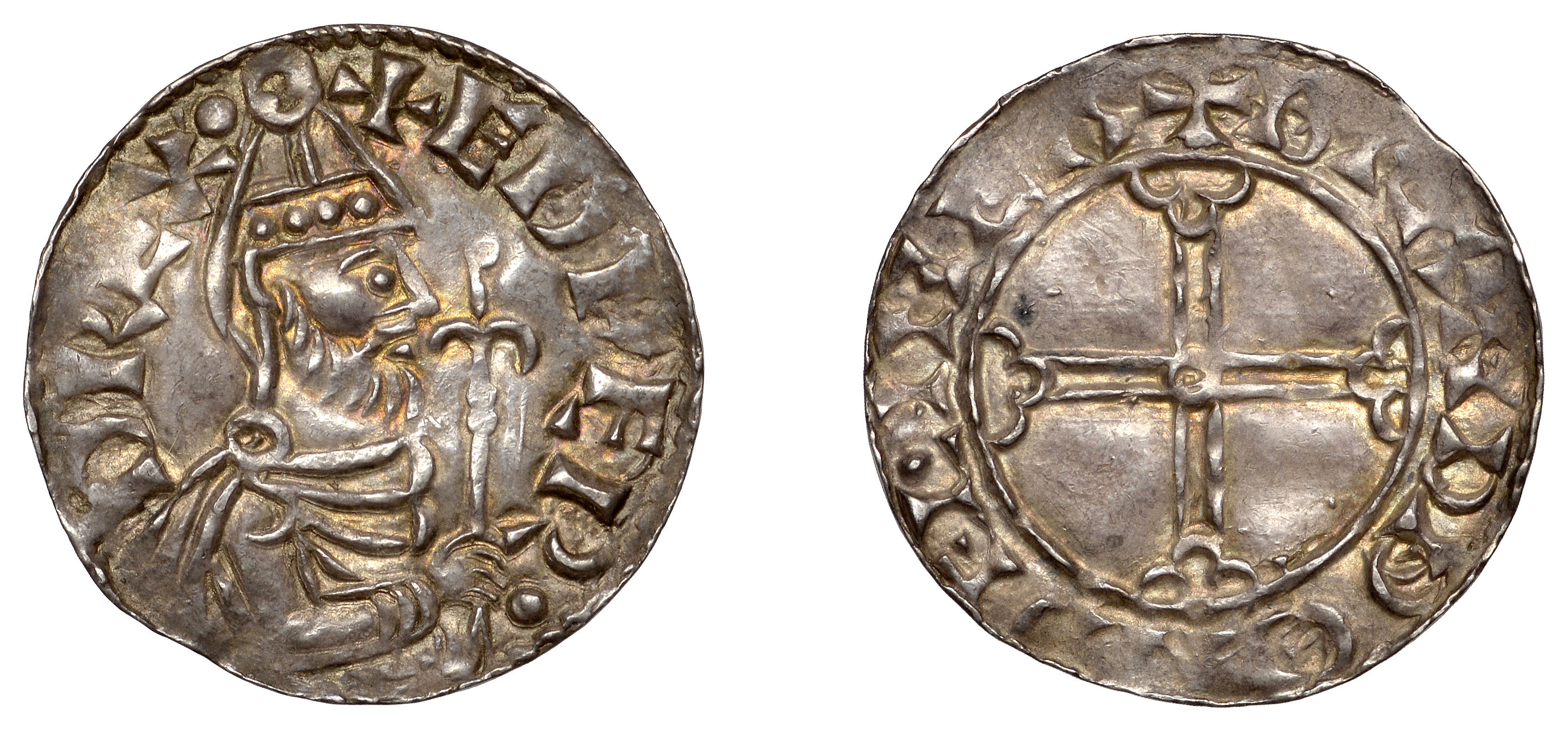 Edward the Confessor (1042-1066), Penny, Pointed Helmet type [BMC vii], Wallingford, Brandr,...