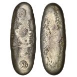 Bunsei, silver Cho-Gin [1820-37], 95 x 35mm, 191.60g (JNDA 09-67; J & V G9; KM. C9a). About...