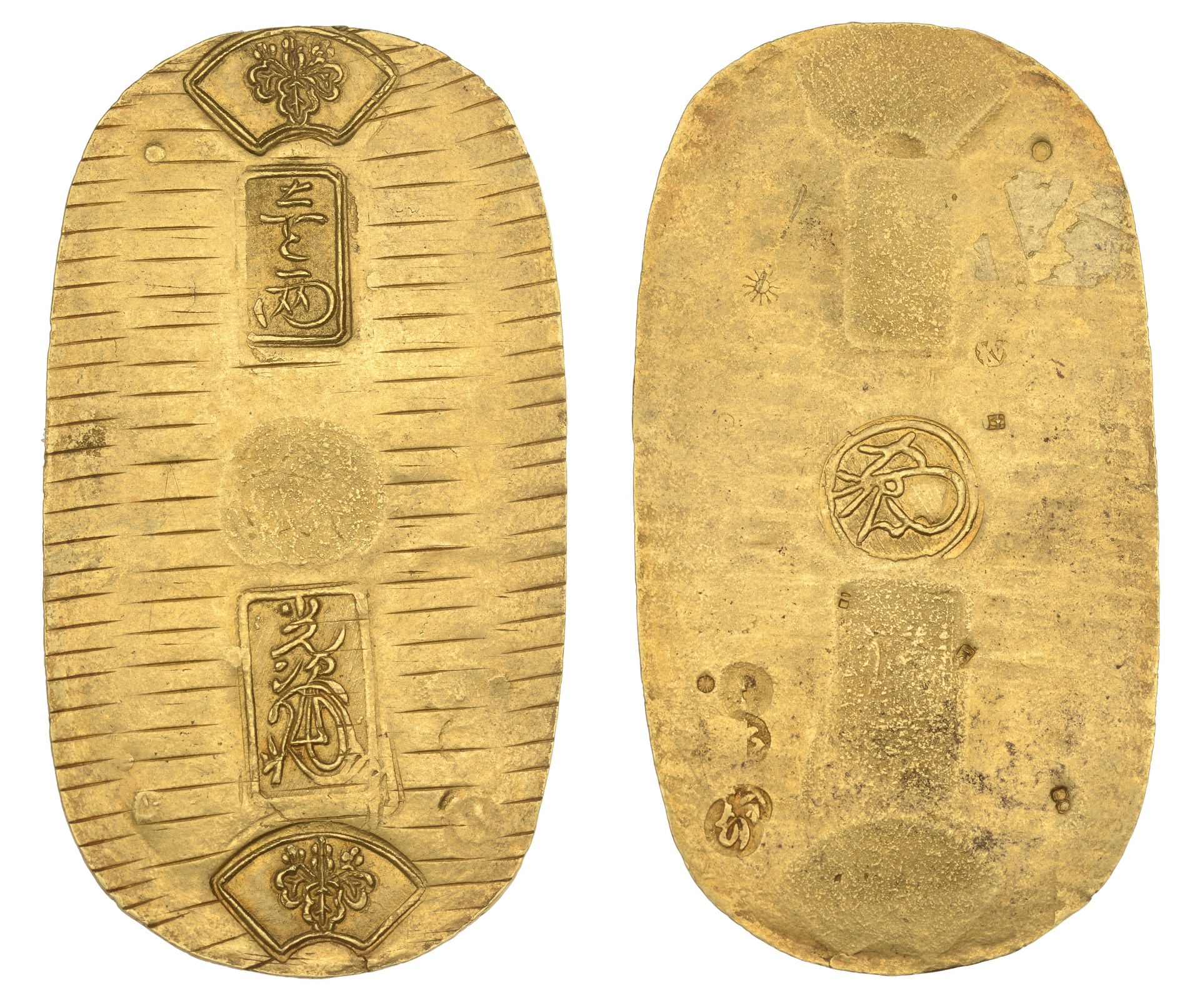 Kyoho, gold Koban [1714-36], 73 x 40mm, 17.81g (JNDA 09-17; J & V B104; F 12). About extreme...