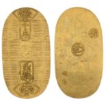 TEMPO, gold Koban [1837-58], 60 x 32mm, 11.20g (JNDA 09-21; J & V B107; KM. C22b; F 15). Som...