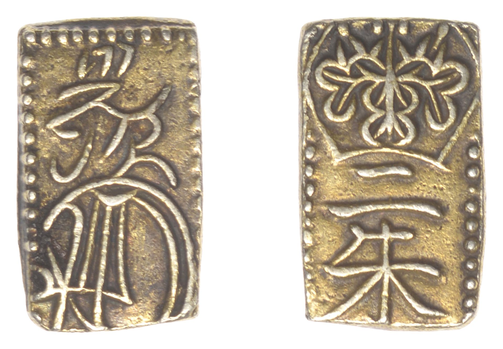 TEMPO, gold Ni-Shu Kin [1832-58], 13 x 7mm, 1.66g (JNDA 09-43; J & V E2; KM. C18; F 34). Goo...