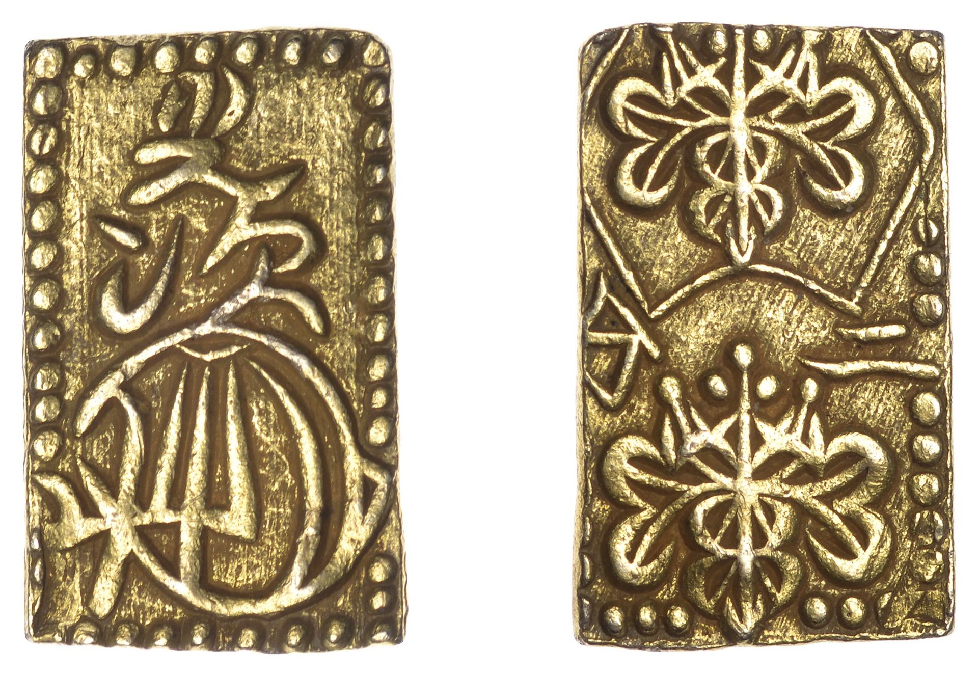 MANEN, gold Ni-Bu Ban Kin [1860-1], 20 x 12mm, 3.02g (JNDA 09-28; J & V C4; KM. C21c; F 21)....